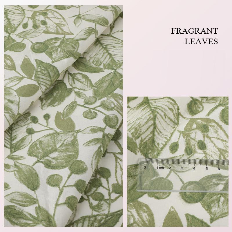 100*145cm High-density Cotton Poplin Plant Flower Printed Fabric For Diy Sewing Dolls Kid Dress Apparel Quilted Bedding Textiles