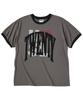Eontaiteulseoul Untitled Drip Applique Ringer Crop Short Sleeve Charcoal