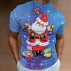 Funny Santa Claus Print Christmas T-Shirts 3d Oversized Tops Tees Mens Shirts Summer Holiday Casual O-Neck Male Harajuku Clothes
