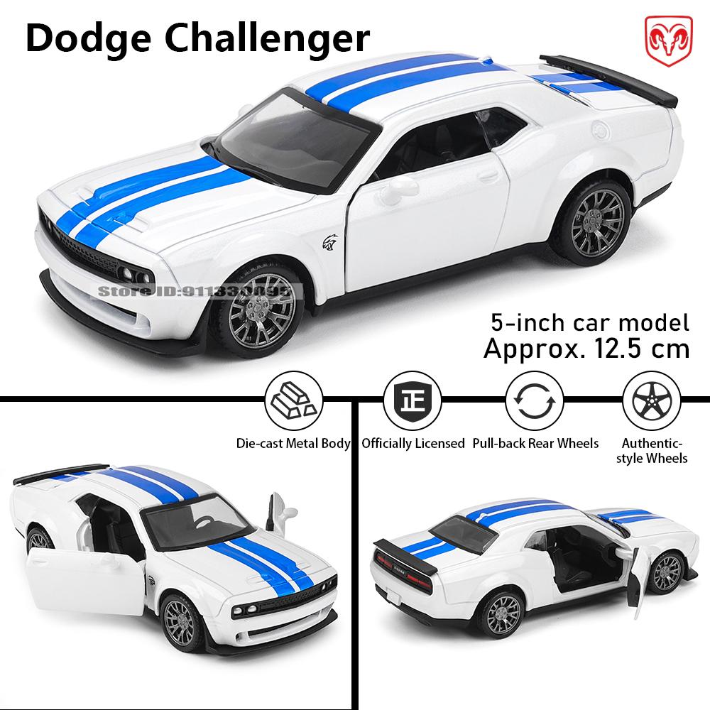 MSZ 5-inch Alloy Car Model Dodge Challenger Rebound Function Static Model Alloy Die-casting Car Model Collection Gift Toy