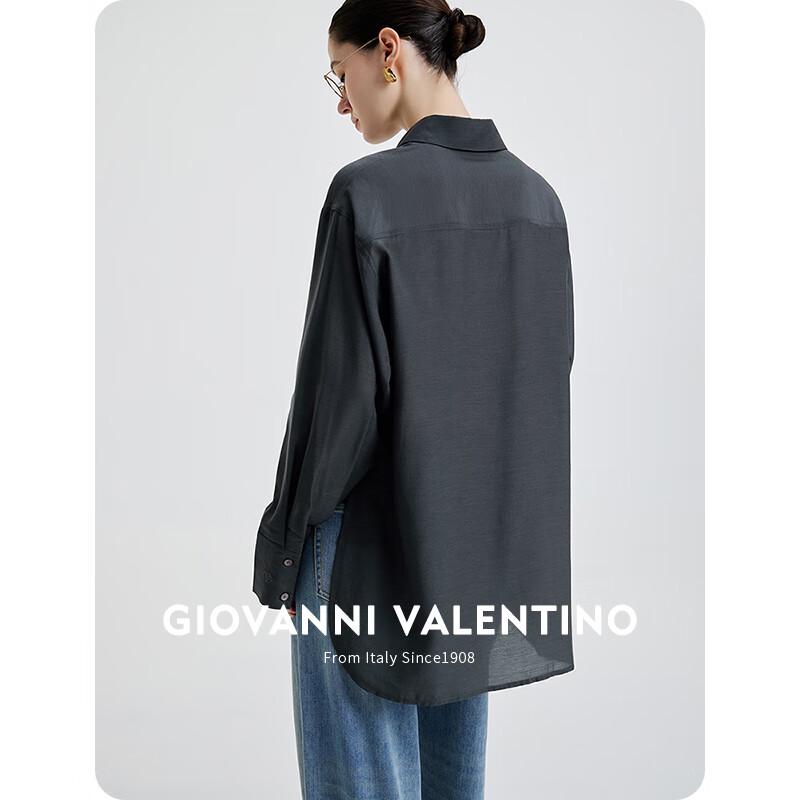GIOVANNI VALENTINO Women's Long-Sleeve Casual Shirt
