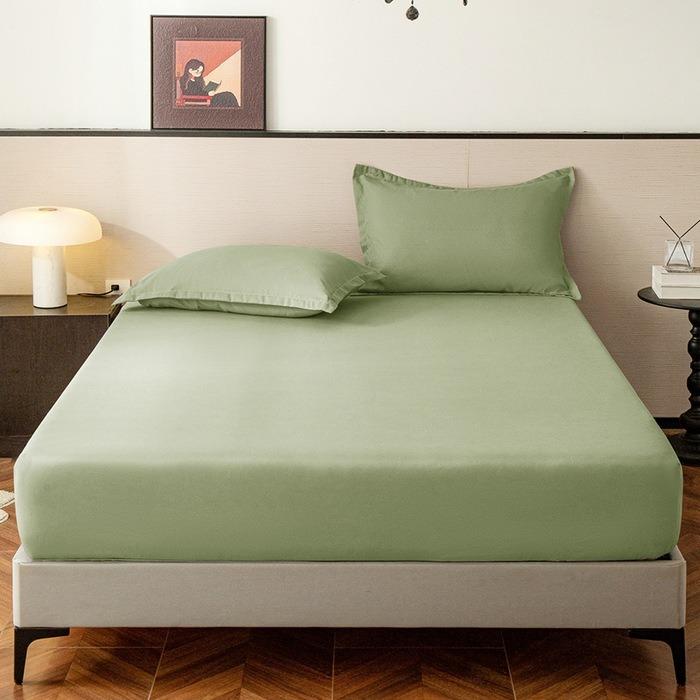 

99/120/135/150/180/200cm Fitted Sheet Non-slip Single Double King Queen Size Mattress Cover Dustproof Bed Protector Bed Linens 1PC-90x200cm зелёный