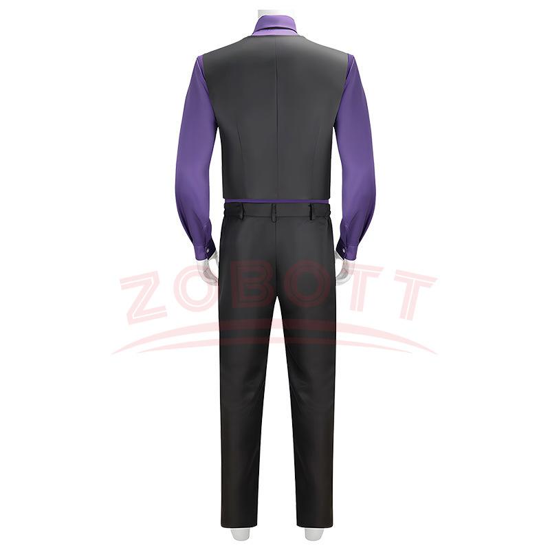 William Afton Cosplay Costume FNaF Purple Guy Costume Five Nights /at Freddy's Doujin Outfit Roleplay Halloween Party Uniforms