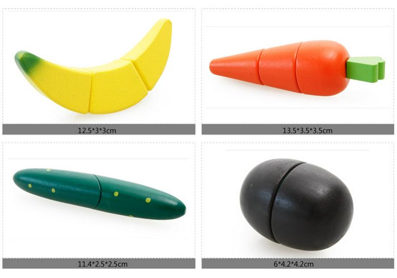 Wooden Kids' Educational Toys: Role-Playing Simulation with Fruits and Vegetables Cut Game