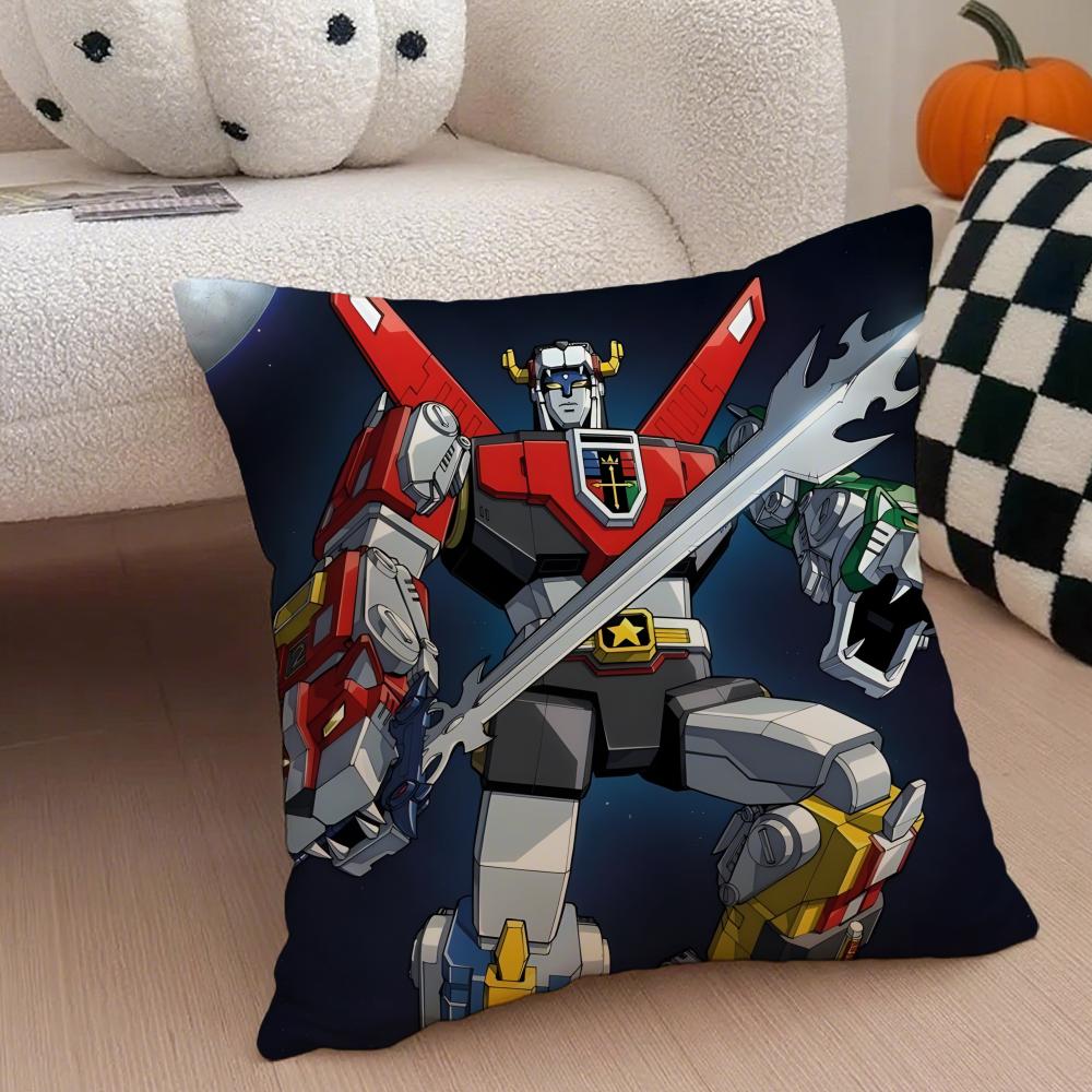 VVoltron Legendary Defender Cushion Cover Throw Pillow Cover Hidden Button Durable Polyester Chair Cushion