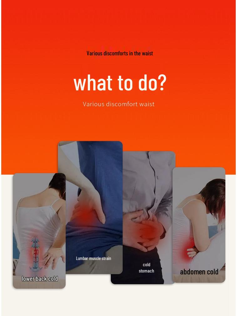 Unisexový podpůrný pás na pas s pelyňkem a kašmírem: Hřejivý břišní pás a chránič žaludku pro ochranu před chladem.