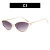 Triangular Cat Eye Sunglasses Hollow High-End Personalized Sunglasses Trendy Metal Sunglasses