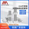 Aozhan 316 Stainless Steel DIN933 Full Thread Hex Bolt & Nut Set