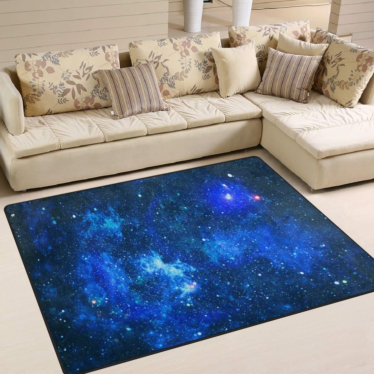 

Simple Starry Sky Living Room Carpet Bedroom Dining Room Floor Mat Pattern Size 99.1*152.4cm