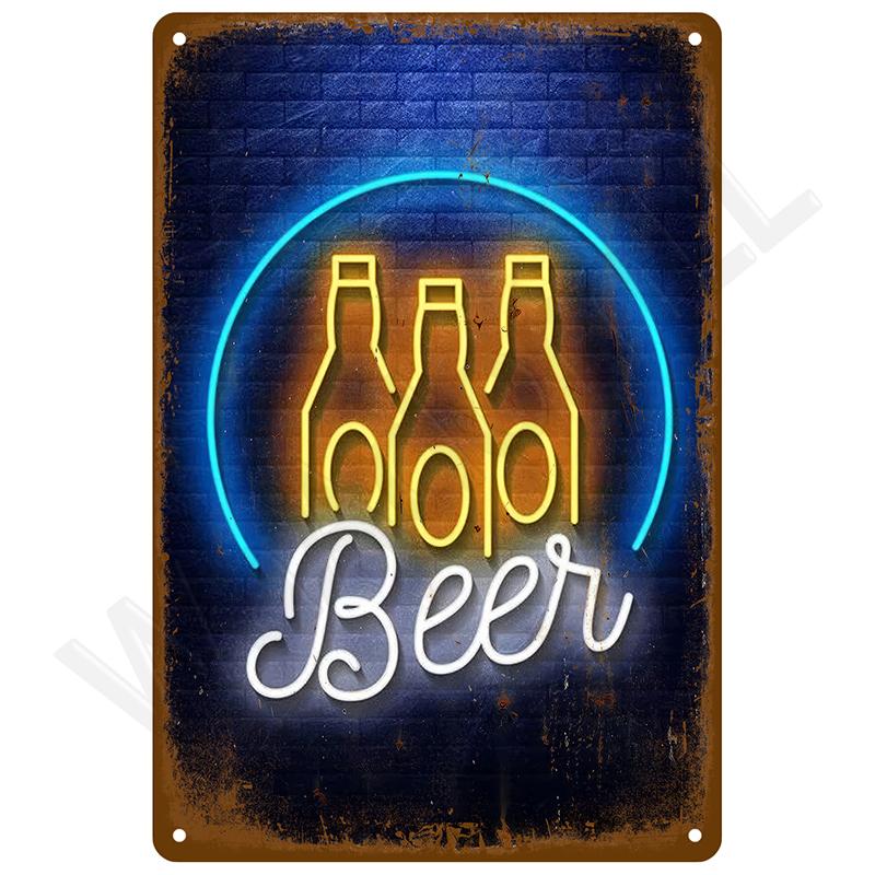 Vintage Bar Metal Signs Bathroom House Living Room Home Retro Wall Decorations Items Luxury Decor Interior Art Posters Tin Signs