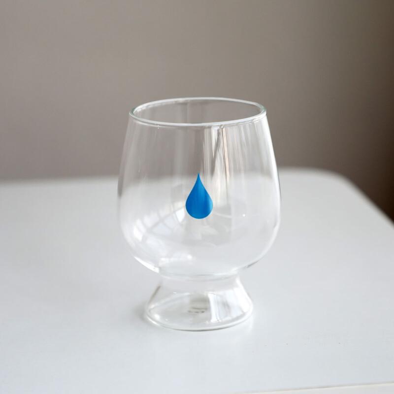 

OLOEY Japanese Style Blue Water Drop High Borosilicate Glass Coffee Cups