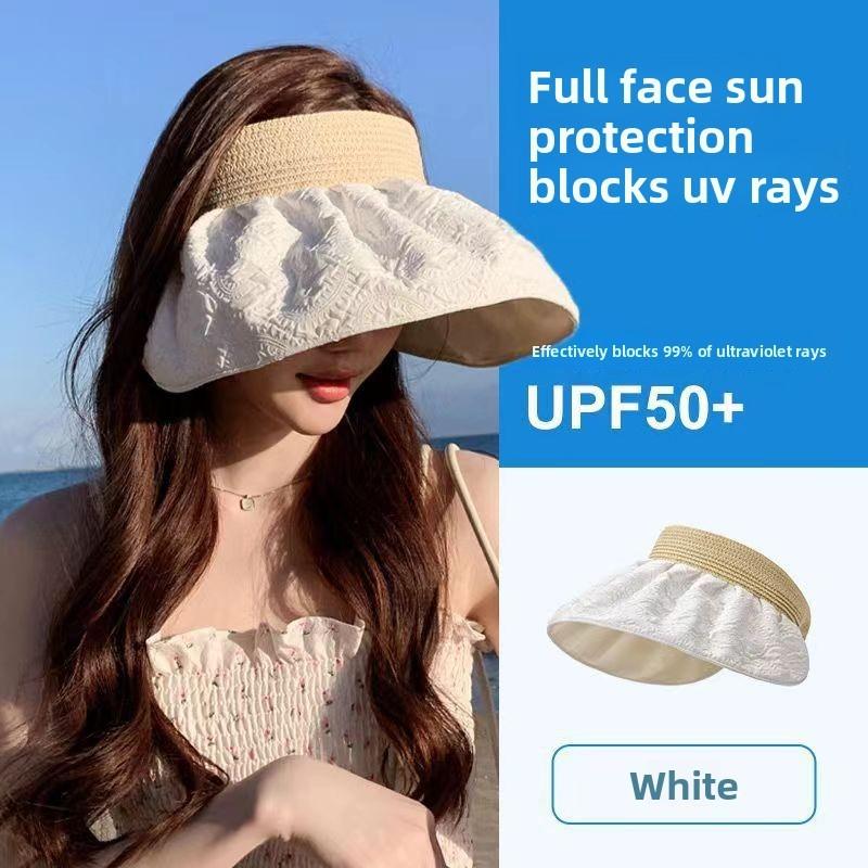 Sun Protection Hat For Women With Wide Brim Summer Cap Uv Shield Adjustable Breathable For Beach Vacation