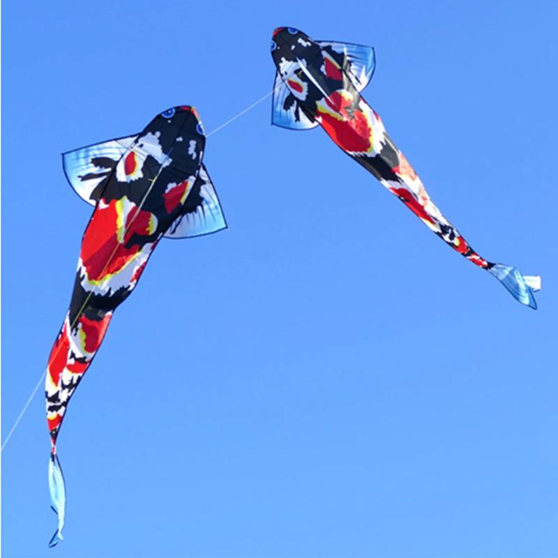 Large Chinese Style 3-Meter Koi Carp Kite with Long Tail - Easy to Fly in Light Breeze