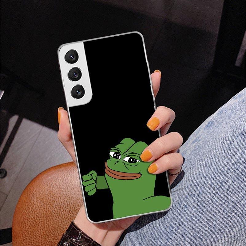 Süße Frösche Party Trauriger Pepe Handyhülle für Samsung Galaxy S26 S25 Edge S23 S24 Ultra S22 Plus S21 S20 FE Einzigartige Hülle Weiche Hülle G