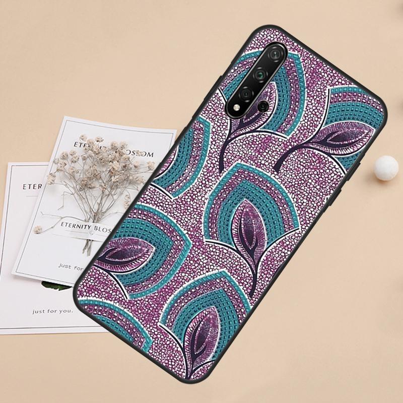 African Wax Fabric For Huawei Nova 10 9 SE 3i 7i 8i 11i 12i Y60 Y61 Y70 Y72 Y73 Y90 Y91 P20 P40 P30 Lite Case