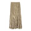 Extended crushed skirt Women's dance long skirt Korean high temperature setting pleated skirt Elegant pleated skirt
