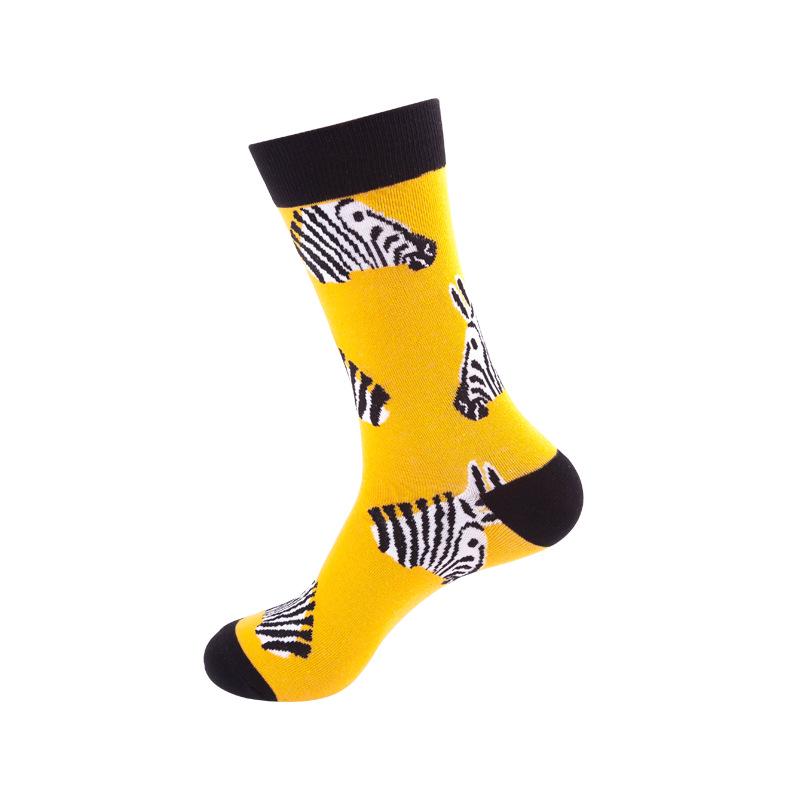 Moyu Trendige Baumwollsocken in Wadenhöhe mit Aufdruck für Damen und Herren – Herbst/Winter Kollektion