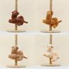 Camel Desert Keychains Ornament Short Plush Stuffed Toys Collectible Animal
