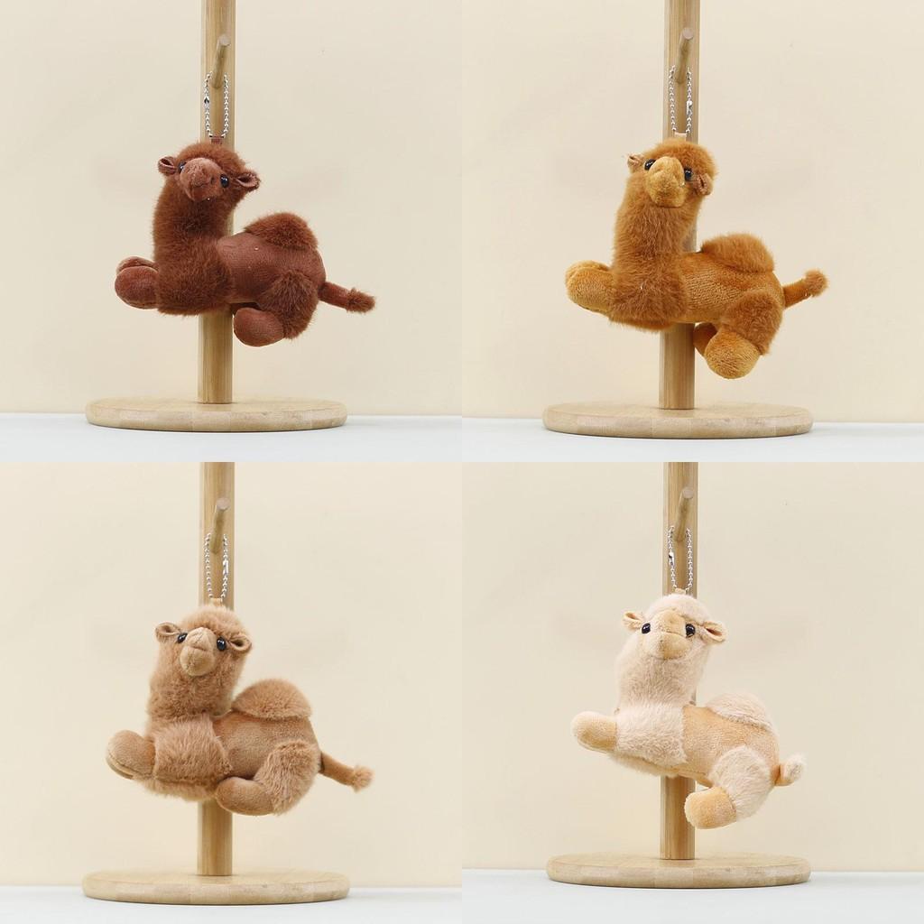 Camel Desert Keychains Ornament Short Plush Stuffed Toys Collectible Animal