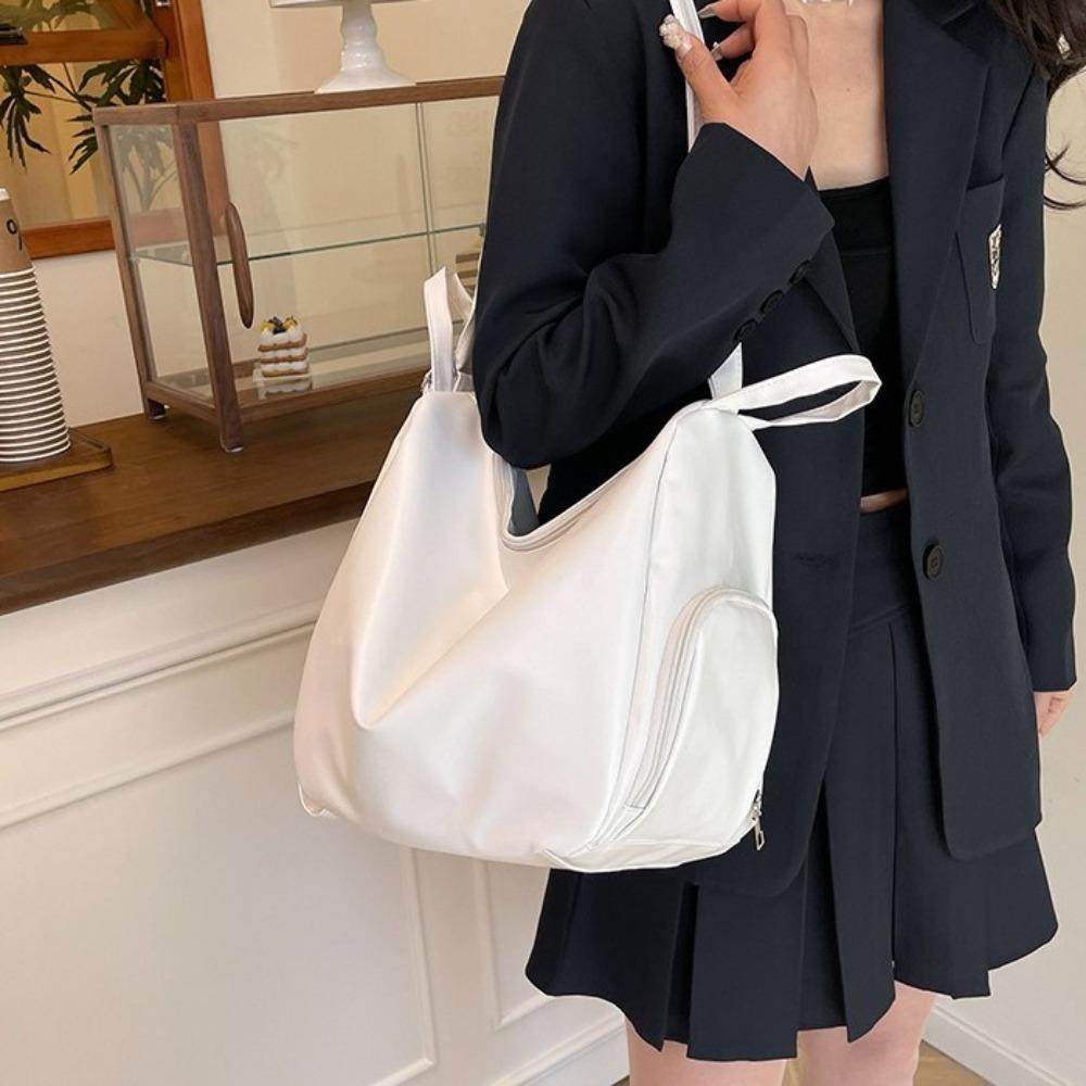 PU Leather Single Shoulder Bag Zipper Women's Backpack Fashion Crossbody Bag Women