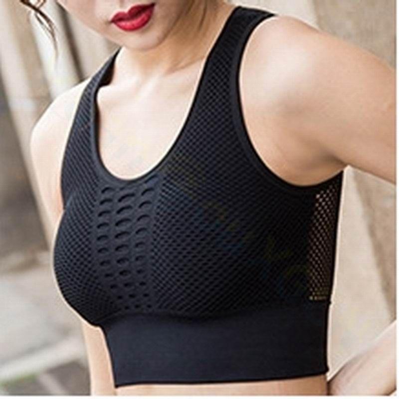 

High Strength Bubble Wrap Sports Intimates Women s Running Hair-Styling Push-up Beauty Back Dance Bra Yoga Workout Vest Bra 1 piece mesh sports Intimates Black One size