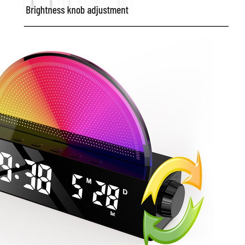 Sunrise LED Alarm Clock with Seven-Color Wake-Up and Sleep Light