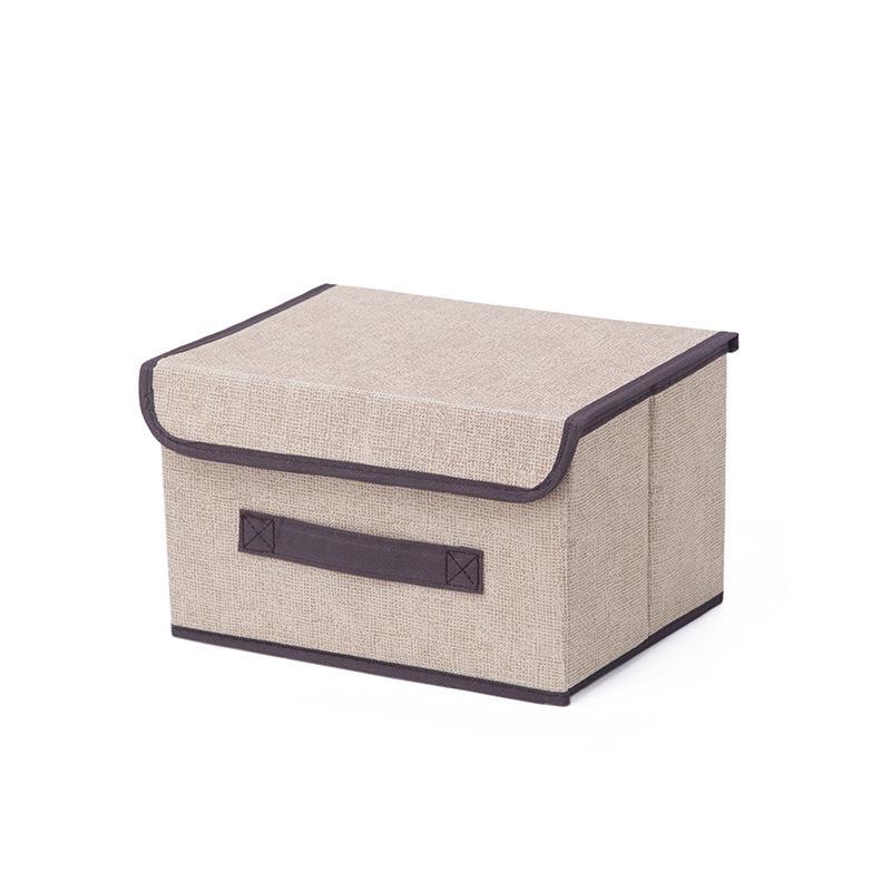 Collapsible Non-Woven Fabric Storage Box with Lid - Portable, Dustproof Organizer for Clothes and Clutter