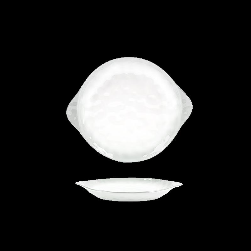 Nordic Green Rim Underglaze Ceramic Dinner Plate