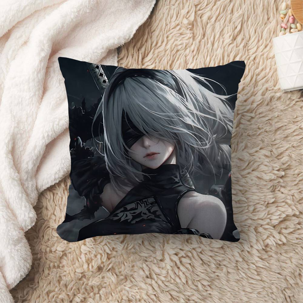 Game Nier Automata Cushion Cover Decorative Pillow Sofa Home Decor Case Pillow Cases