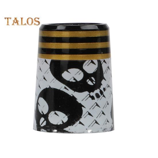 Ferule de golf, inele plate pentru fier de golf, pentru ferule de club de golf cu vârf conic de 0,370 inch, cu ax cu pană, design craniu