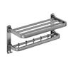 No-Drill Stainless Steel Foldable Bathroom Towel Rack