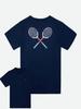 2025 Silbon Summer Tennis Season Cotton T Shirt Men's Women's Classic Print Cotton Casual Round Neck Short Sleeve Unisex Tee