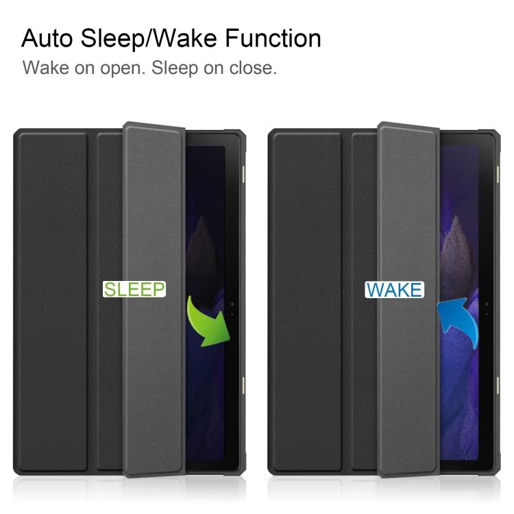 For Samsung Galaxy Tab A8 2021 SM-X205 3-Fold Holder Leather Tablet Case