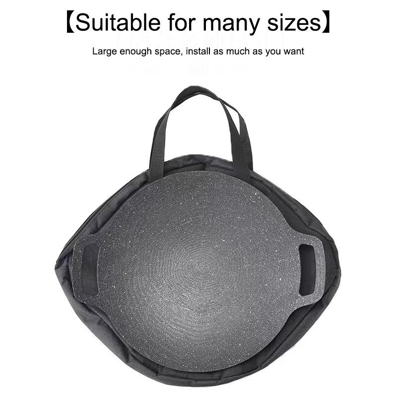 600D Oxford Grill Pan Storage Pouch Caryying Case Bag Waterproof Grilling Pan Pouch Skillet Bag Outdoor Bbq Tool For Kitchen
