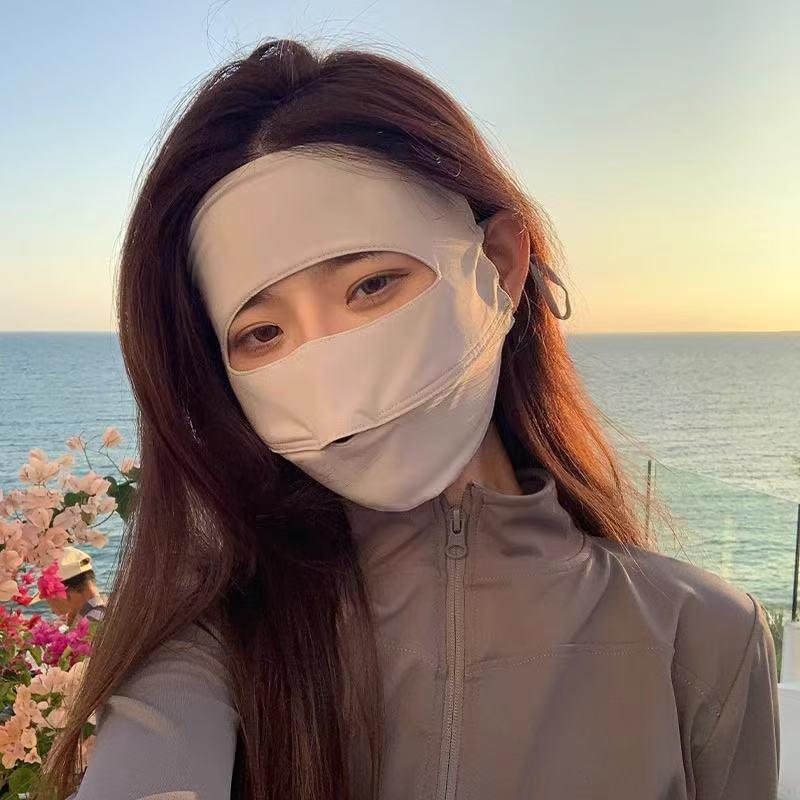 Women's Summer Ice Silk UV-Protection Face Veil - Breathable Full Cover