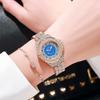 Watch Women'S Simple Temperament Wind Light Luxury Retro Hole Color Shell Surface Watch Large Rhinestone