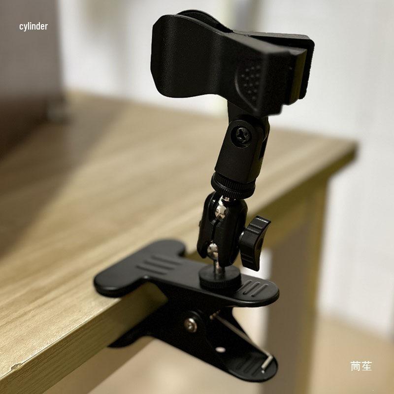 Metal Clamp for Wireless Microphone - Strong 360° Spring Clip for KTV and Live Streaming