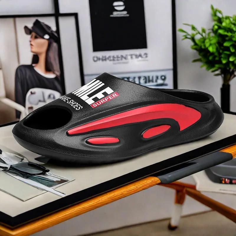 Men Sneakers Platafiorma Flat Sandals For Men Ehite Summer Slippers Shock Absorption Mens Luxury Shoes No-Leather Casual Tennis