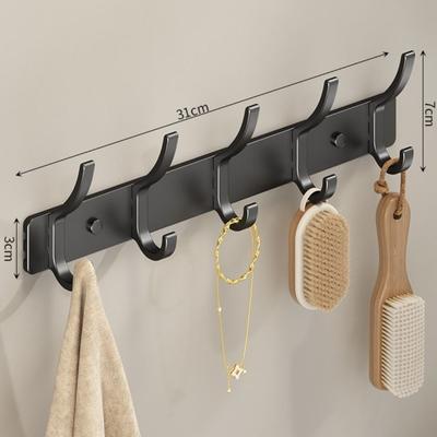 Strong Load-bearing Clothes Coat Hooks Heavy Duty Wall Rack Towel Hooks Home Carbon Steel Wall Mounted Door Hanger Bathroom