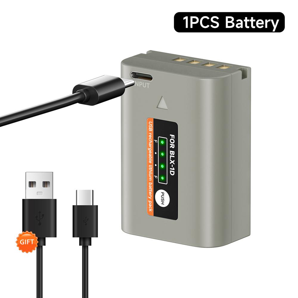 

PALO 2600 мАч BLX-1 blx 1 аккумулятор для камеры типа C зарядка для OM SYSTEM OM-1 OM1 OM-1 беззеркальная камера OM SYSTEM OM-1 MARK II OM1 1pcs battery