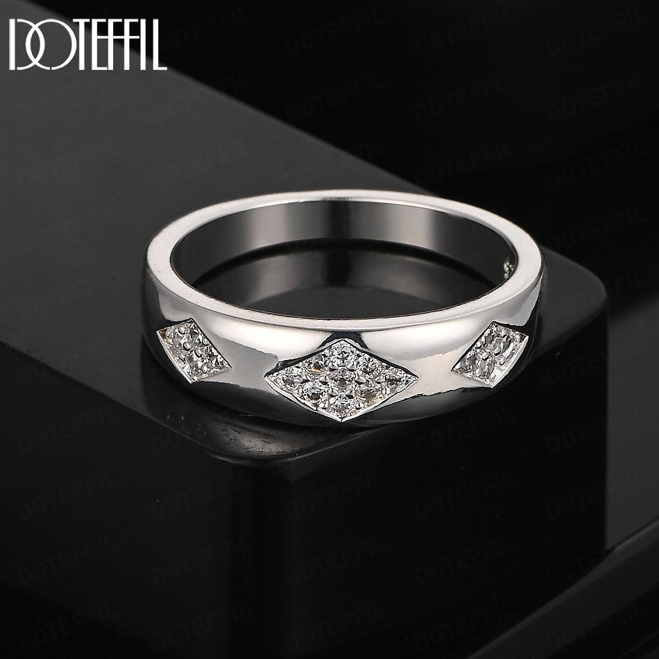 925 Sterling Silver AAA Ring Fashion Charm Exquisite Wedding Jewelry