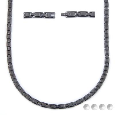 Germanium Necklace for Black Hematite Magnetic Germanium Jewelry for [Hachi] Men, Necklace, Men, 51.5cm
