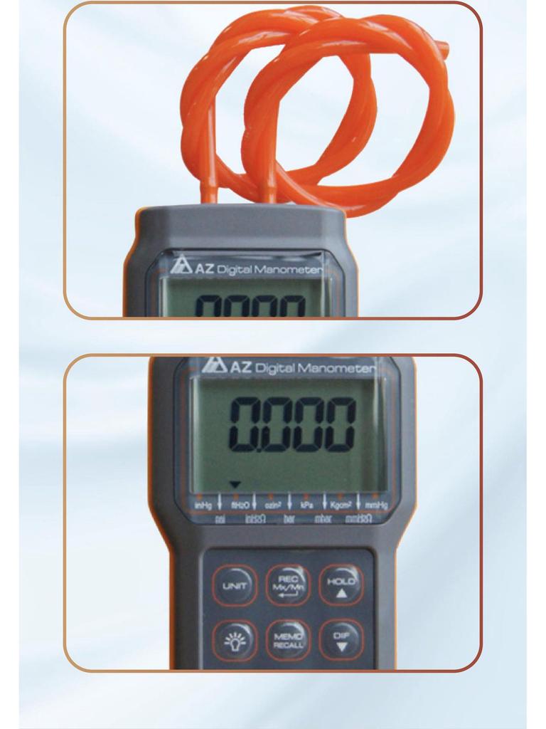 Taiwan Hengxin AZ82062 High-Precision Handheld Digital Differential Pressure Meter