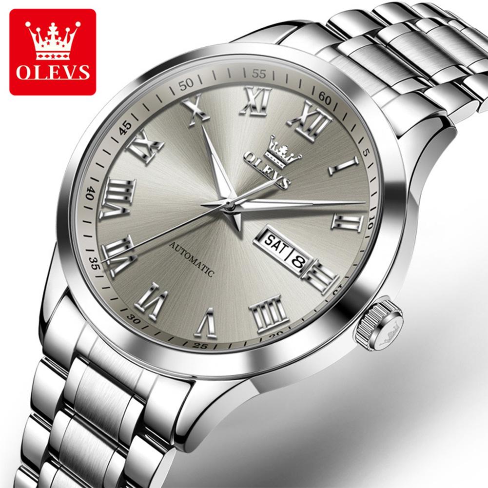 OLEVS Automatic Mechancial Watch for Men Luxury Brand Date Waterproof Men's Wristwatches Rome Time Fashion Man Watch