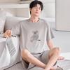 Men's Modal Summer Pajama Set: Short Sleeve & Shorts, Casual Plus Size Homewear