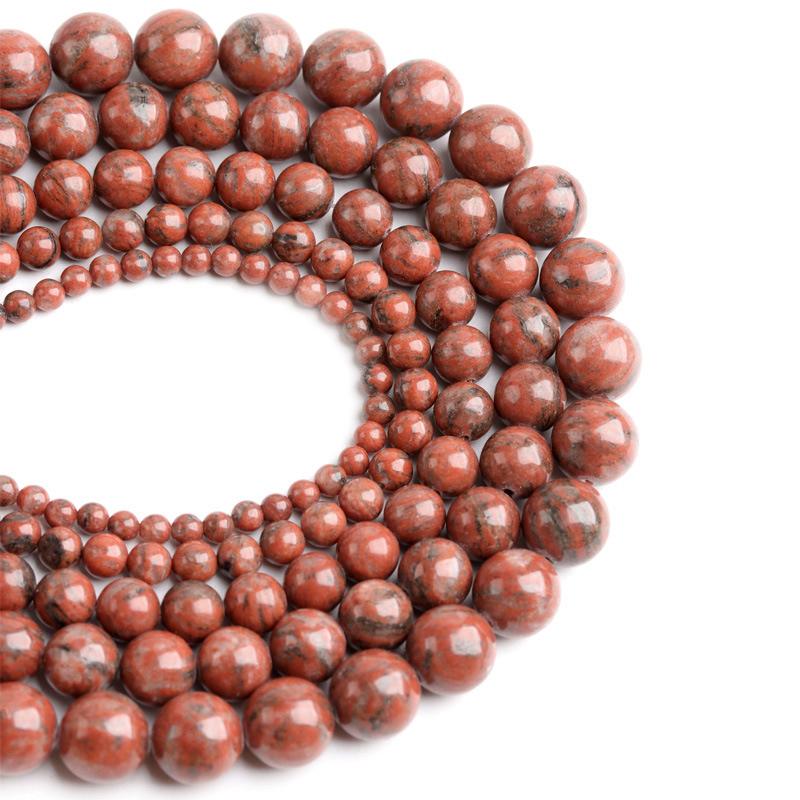 

Король Джаспер DIY камень свободные бусины «сделай сам» круглые бусины-разделители для изготовления ювелирных изделий модные аксессуары 4-10 мм Dia 8mm