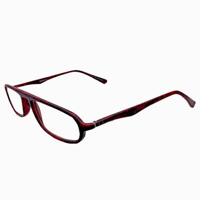 RSINC Smarty Vollrand Leichtgewicht Rechteckig Unisex Augenrahmen |Brille| Brille für alle Altersgruppen (Rot, Mittel) MJ Milano 54081 PD 63-12-140