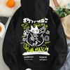 Japan Style Black Cat Hoodie Men Women Outdoor Street Casual Fashion Sport Cartoon Longsleeve Adult Autumn Winter Sweatshirt Top