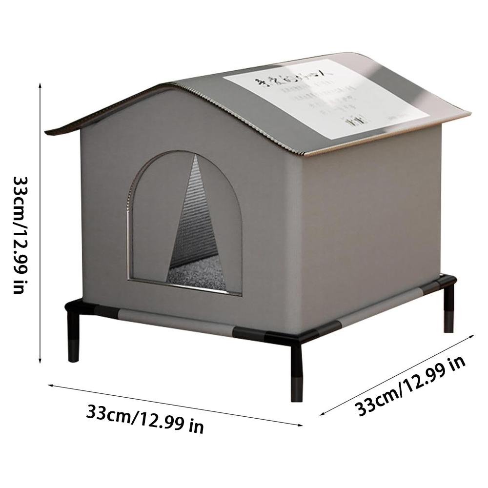 Stray Cat Houses with Mat Waterproof Winter Warm Foldable Washable Pet Cave Sleeping Beds for Outdoor Cats Small Dogs Puppies