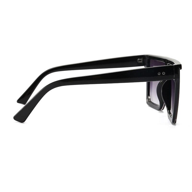 Retro Big Frame Women Sunglasses Brand Black Square Gradient Uv400 Cool Men Sunglasses One Piece Designer